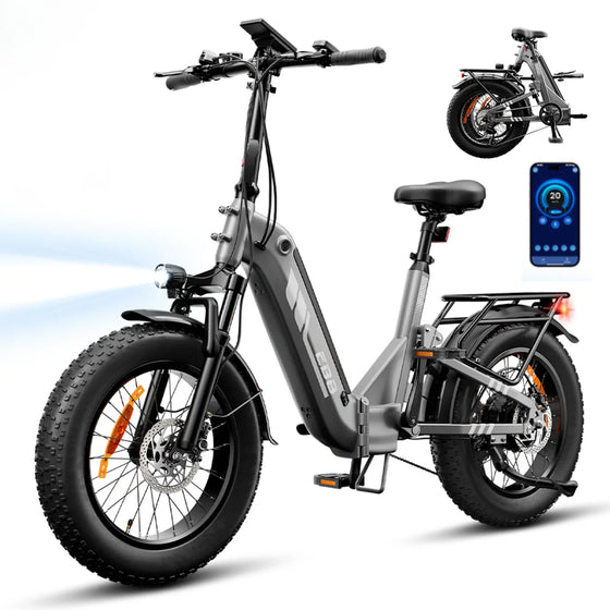 isinwheel EB8 Falt-E-Bike — 720Wh, 20×4.0″ Fatbike-Reifen