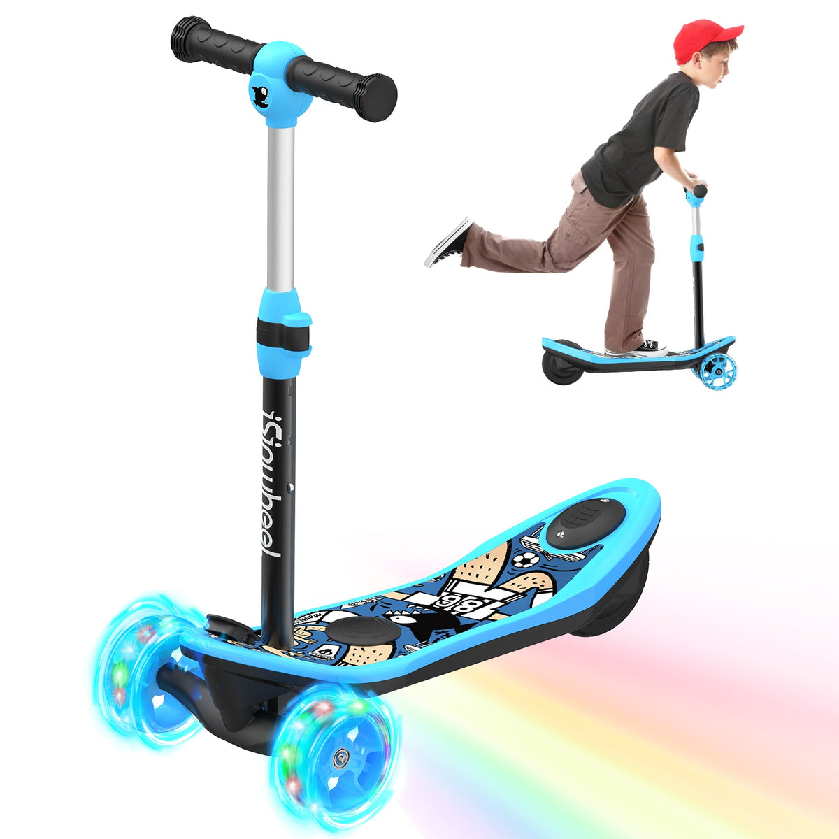isinwheel Mini 3-Wheel Kids' Electric Scooter — Blue