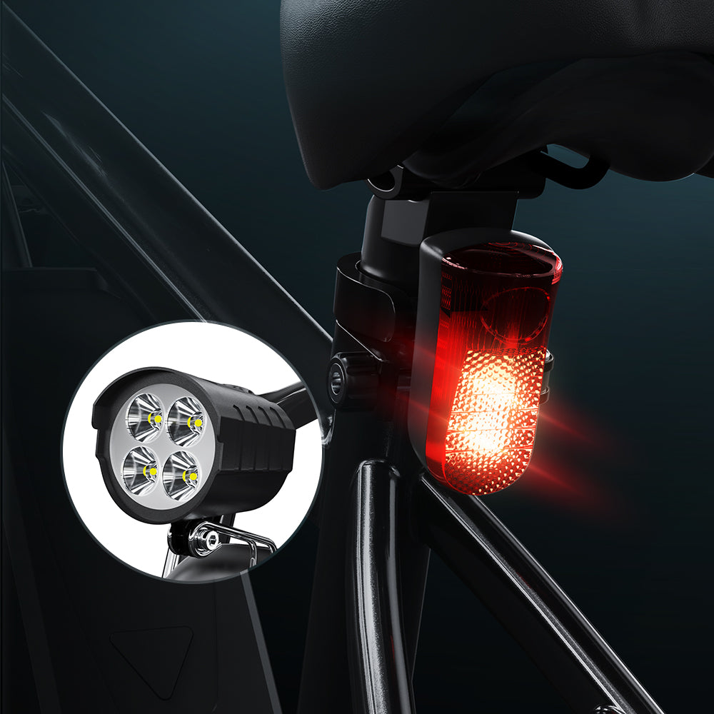 isinwheel M10 rear light and four-LED headlight