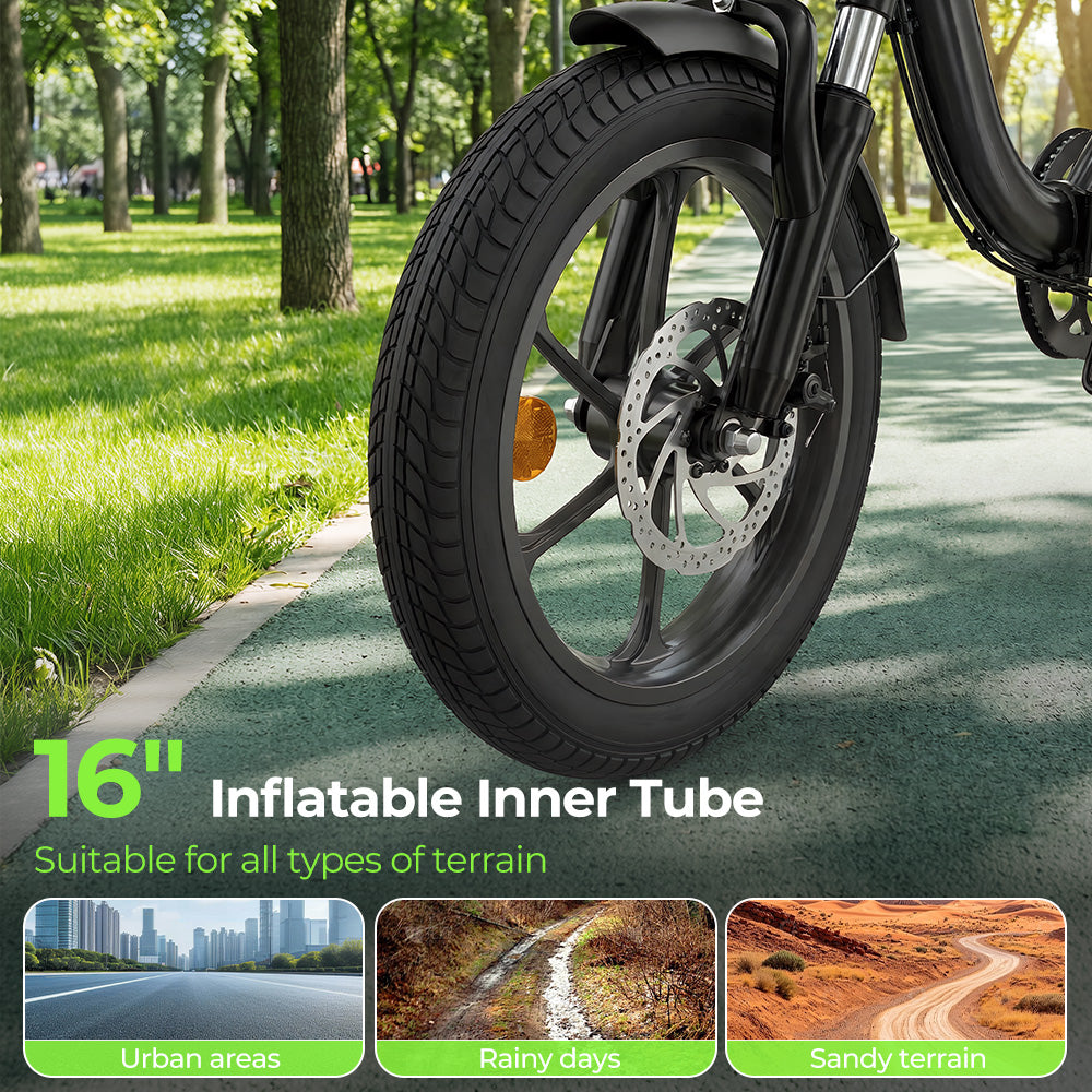 isinwheel U4 16-inch pneumatic tyre with disc brake