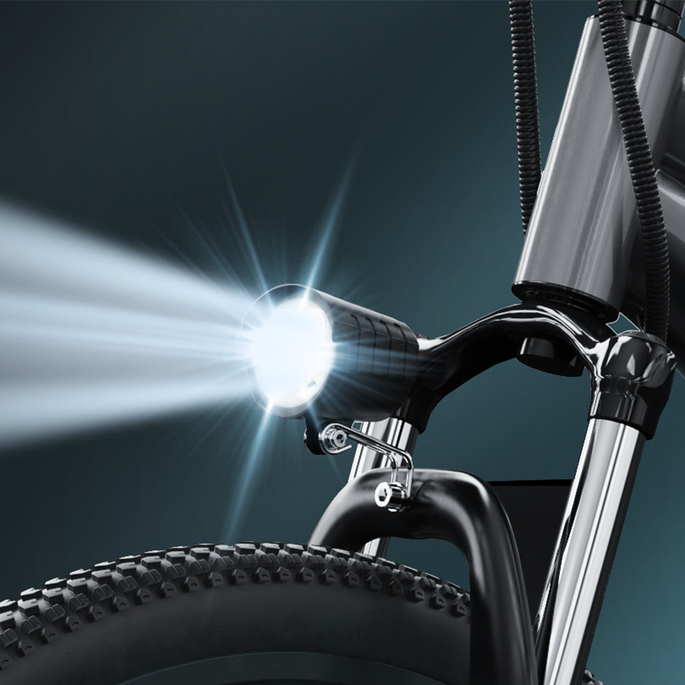 isinwheel M10 headlight mounted on the fork crown