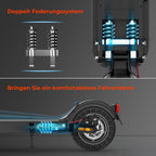 iScooter E9T Max Electric Scooter (German version) — Black