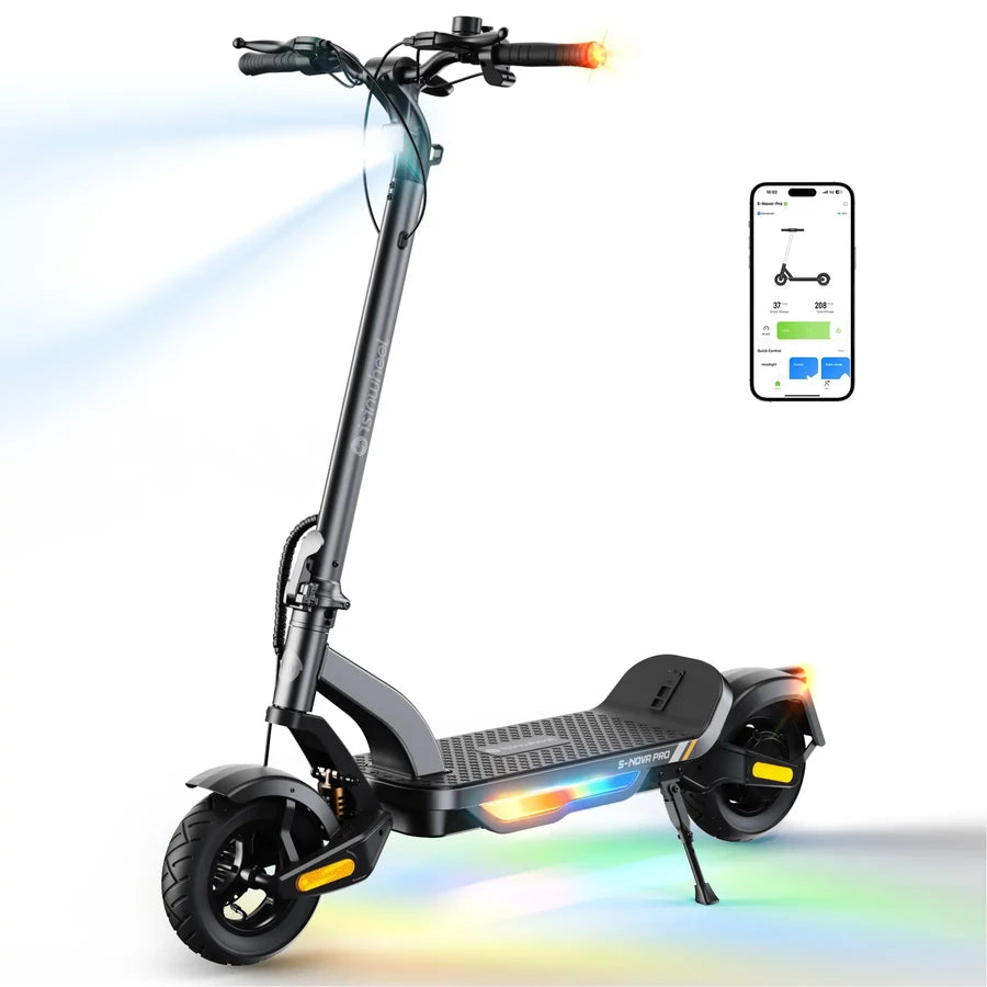 isinwheel S-Nova Pro electric scooter with the isinwheel app