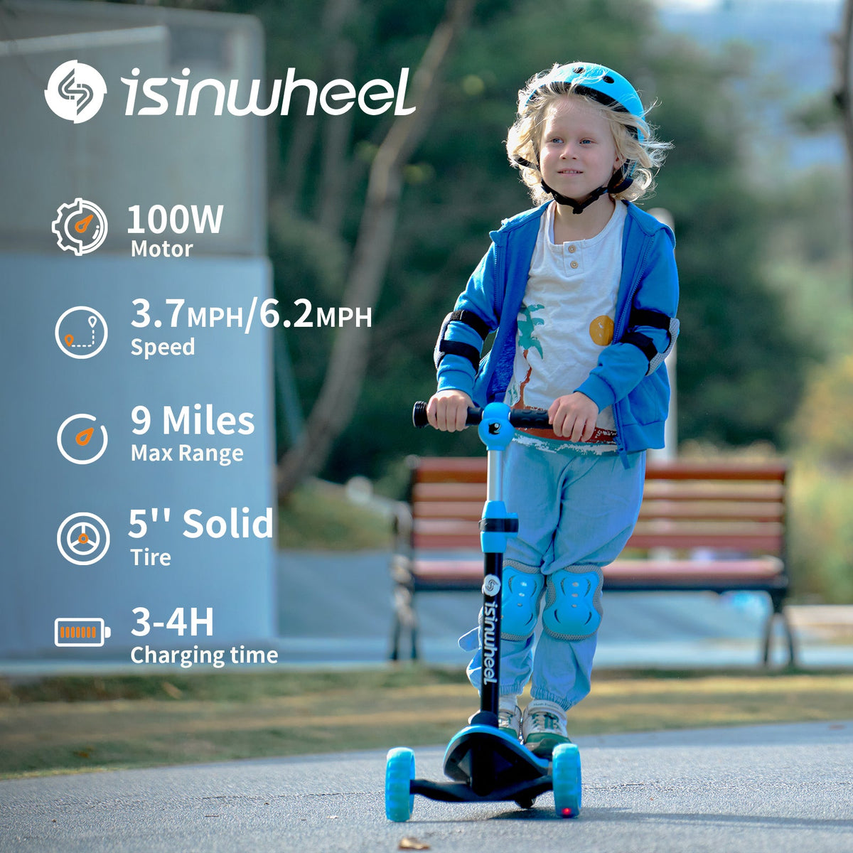 isinwheel Mini 3-Wheel Kids' Electric Scooter