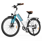 isinwheel Ucity electric bike in white, three-quarter studio view