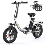 isinwheel U4 foldable step-thru electric bike in white