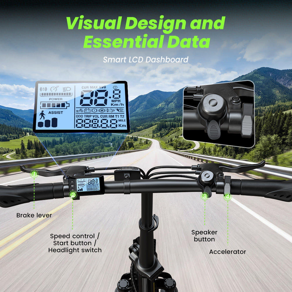 isinwheel U4 LCD dashboard and handlebar controls