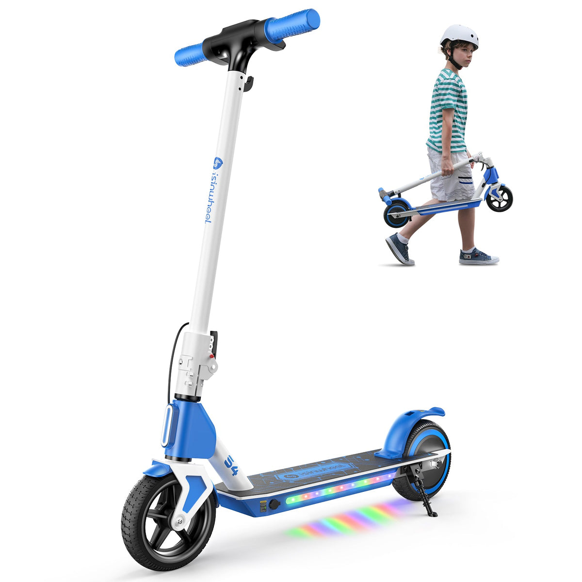 isinwheel S4 Kids' Electric Scooter — Blue