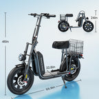 iScooter F7 Seated Electric Scooter — Grey-Black