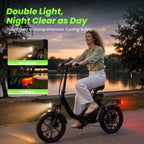 isinwheel U4 headlight and taillight on a night ride