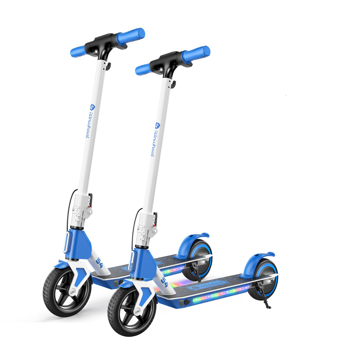 isinwheel S4 Kids' Electric Scooter — Lights, display and app