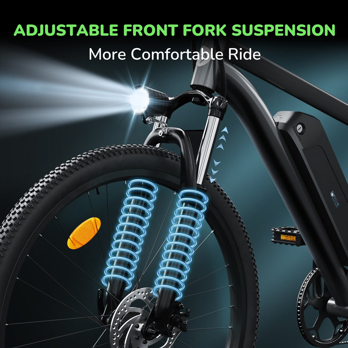 isinwheel M10 adjustable front fork suspension
