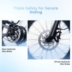 isinwheel EB8 front and rear hydraulic disc brakes