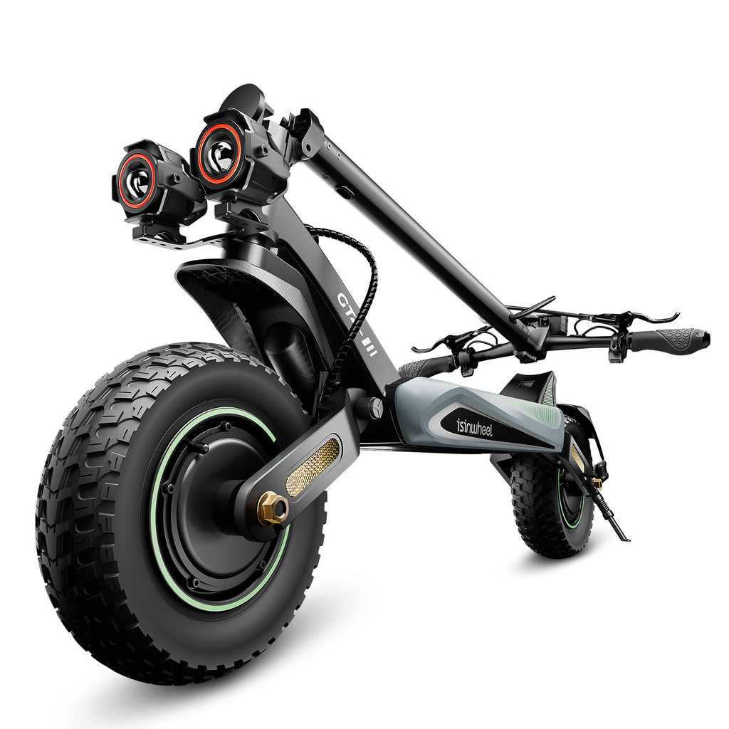 isinwheel GT4 Dual folded, front view with twin headlights