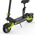 isinwheel D2 Plus, front suspension, deck and seat post close-up