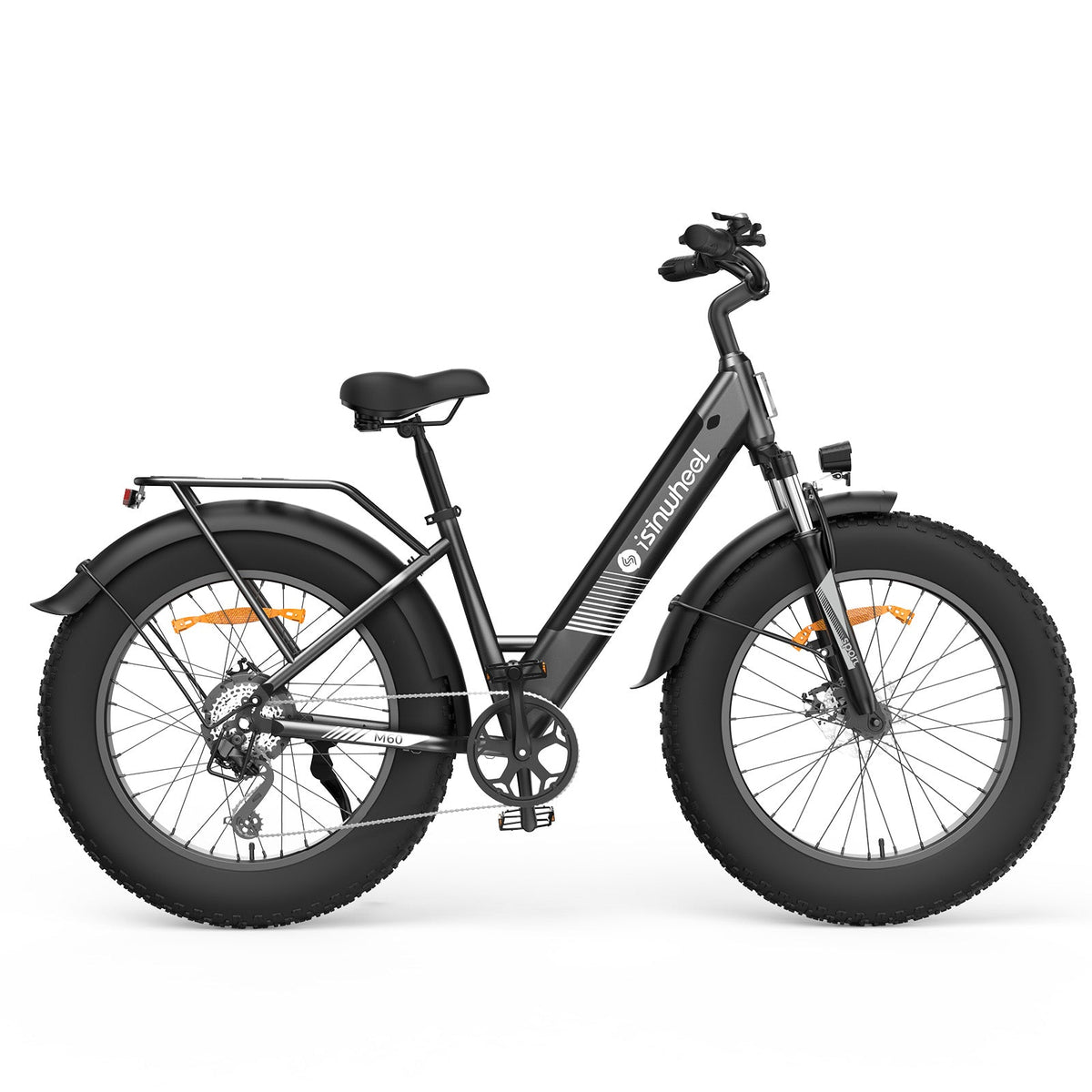 isinwheel M60 all-terrain e-bike side profile in black