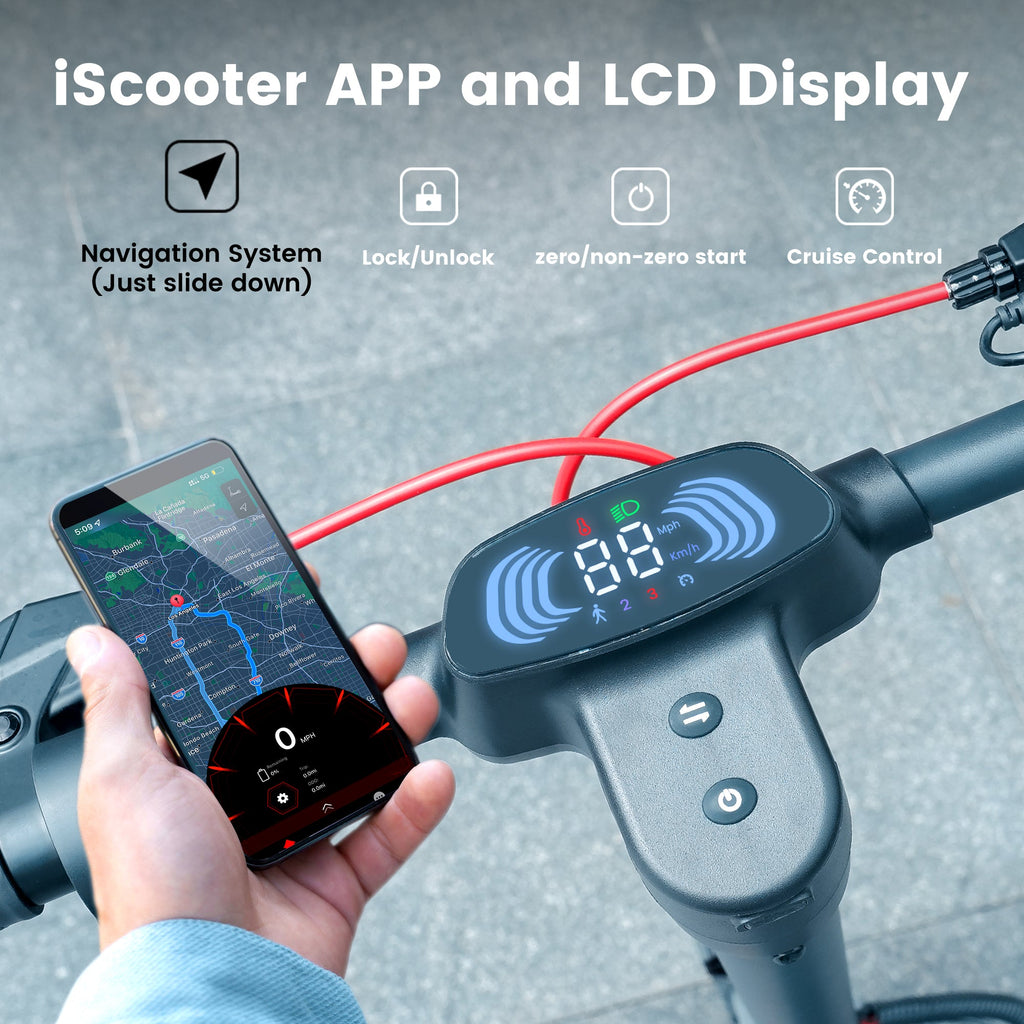 iScooter i10 Pro Commuter Electric Scooter — Black