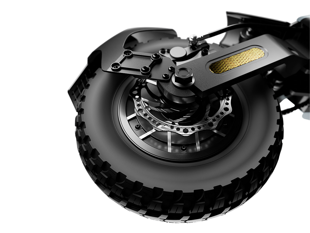 isinwheel GT4 Single Motor Off-Road Electric Scooter — Black