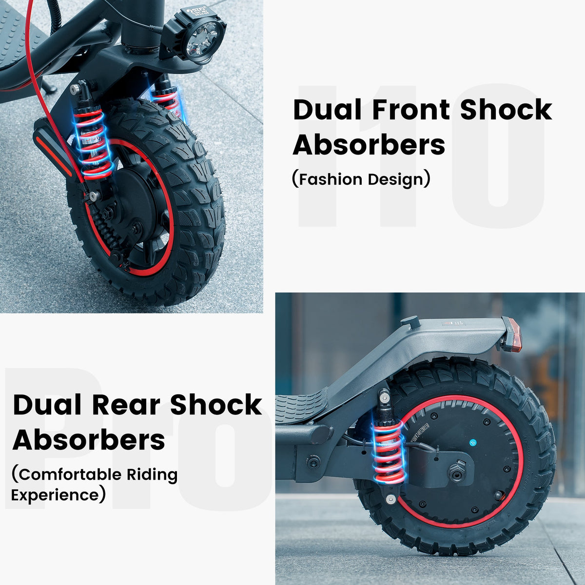 iScooter i10 Pro Commuter Electric Scooter — Black