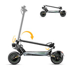 isinwheel GT4 Dual folding mechanism, stem folds down onto the rear