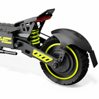 isinwheel D1 electric scooter, rear wheel, coil suspension and mudguard