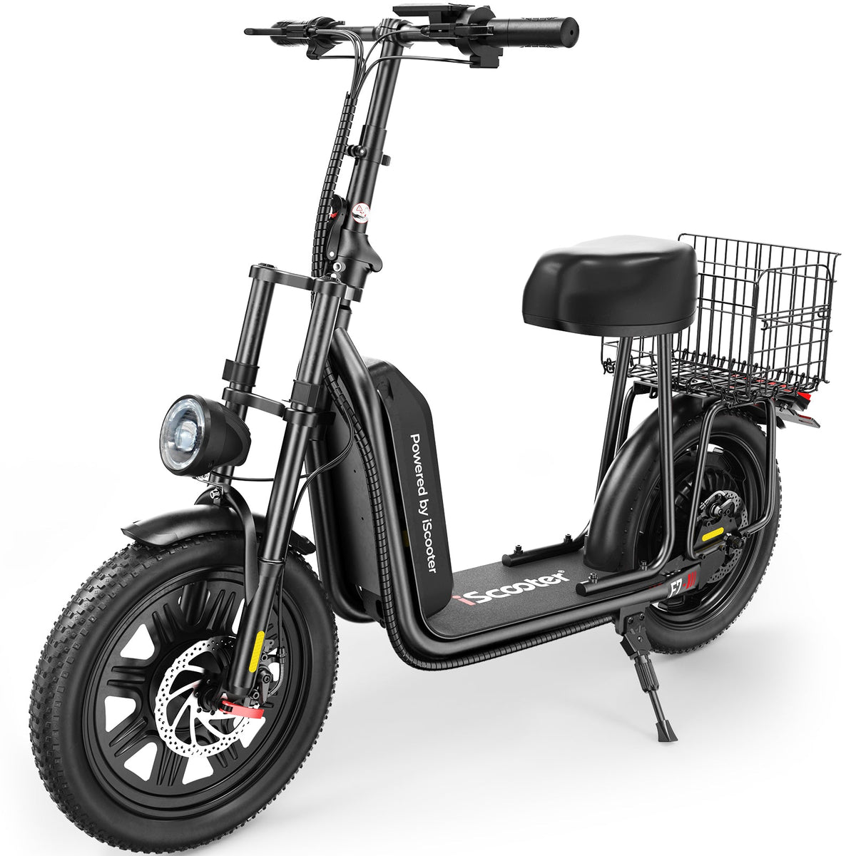 iScooter F7 Seated Electric Scooter — Grey-Black