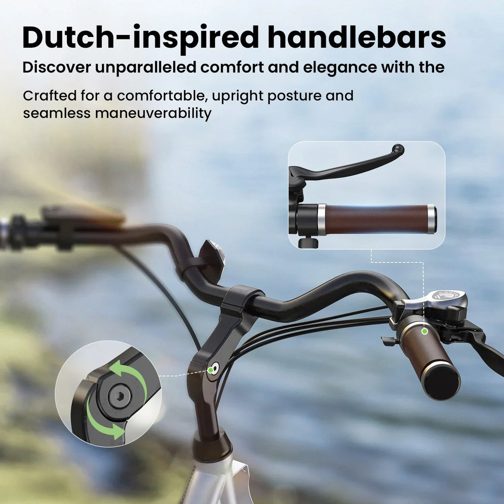 isinwheel U2 Dutch-inspired swept handlebars
