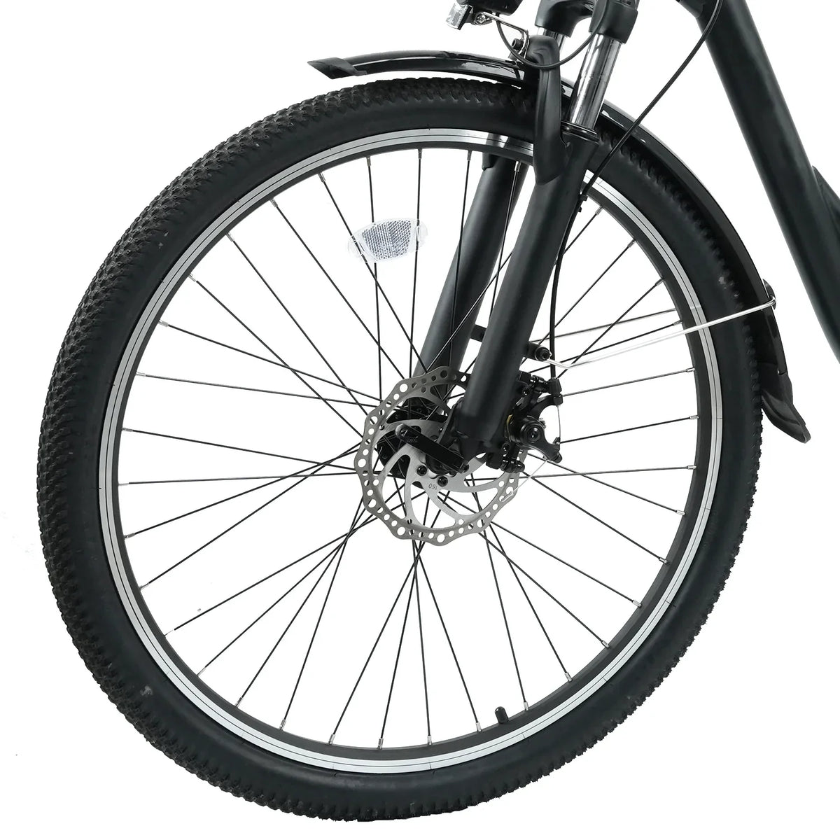 isinwheel U2 front wheel with disc brake, suspension fork and mudguard