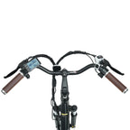 isinwheel U2 handlebars from above with LCD display and brown grips