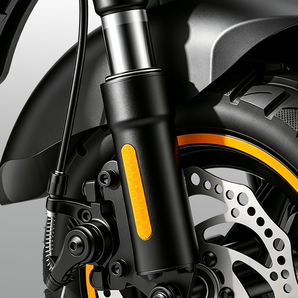 iScooter W9Air Off-Road Electric Scooter — Brakes, tyres and suspension