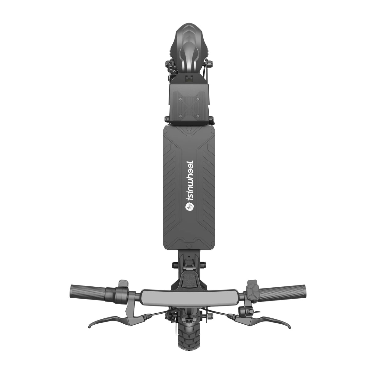 isinwheel D1-L electric scooter, top-down view of deck and handlebar