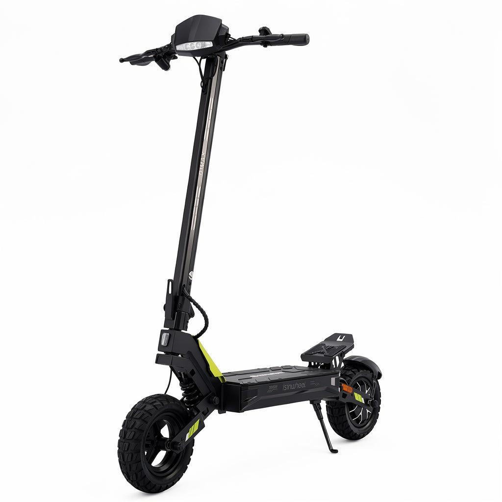 isinwheel D1 Max electric scooter, front view from the left