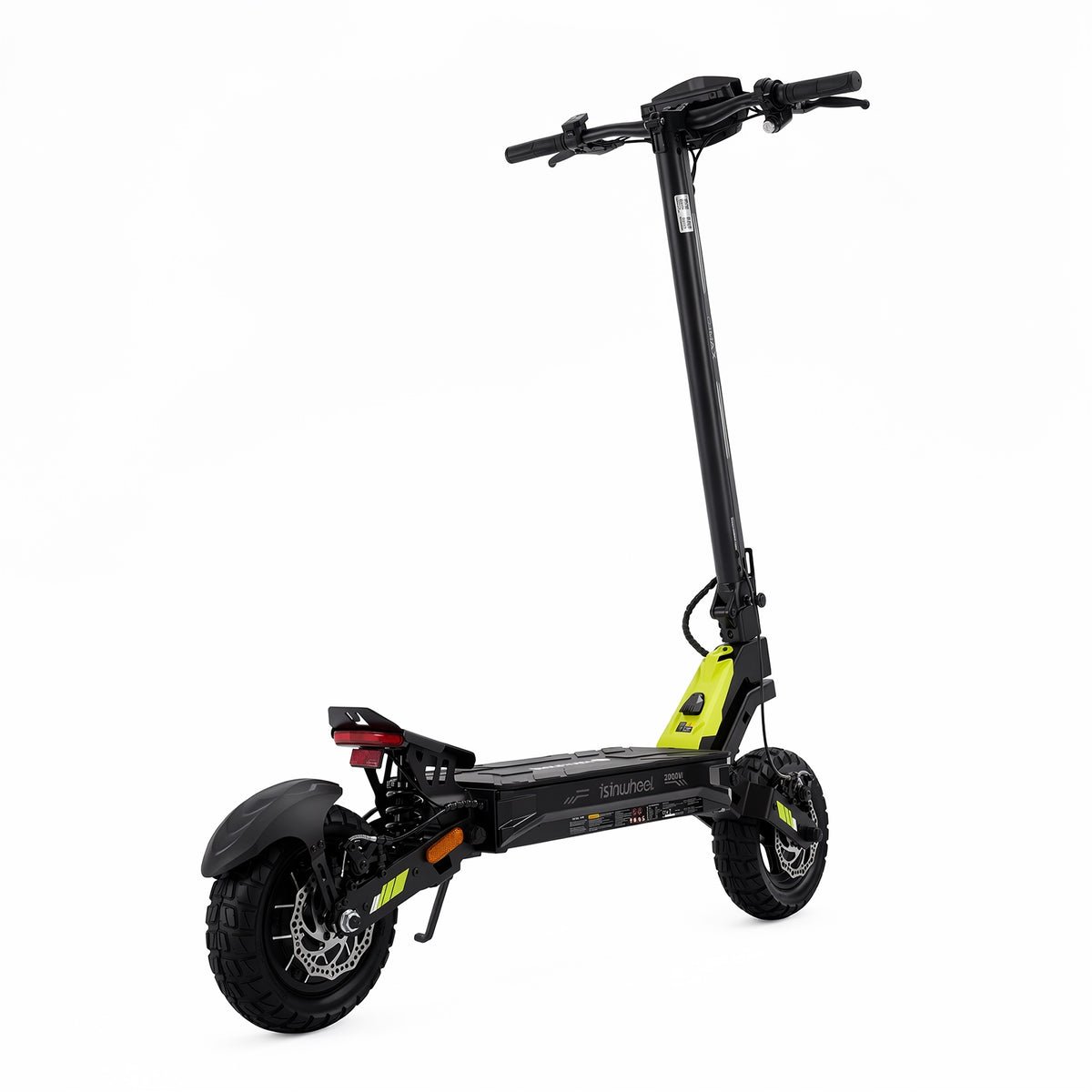 isinwheel D1 Max electric scooter, rear three-quarter view