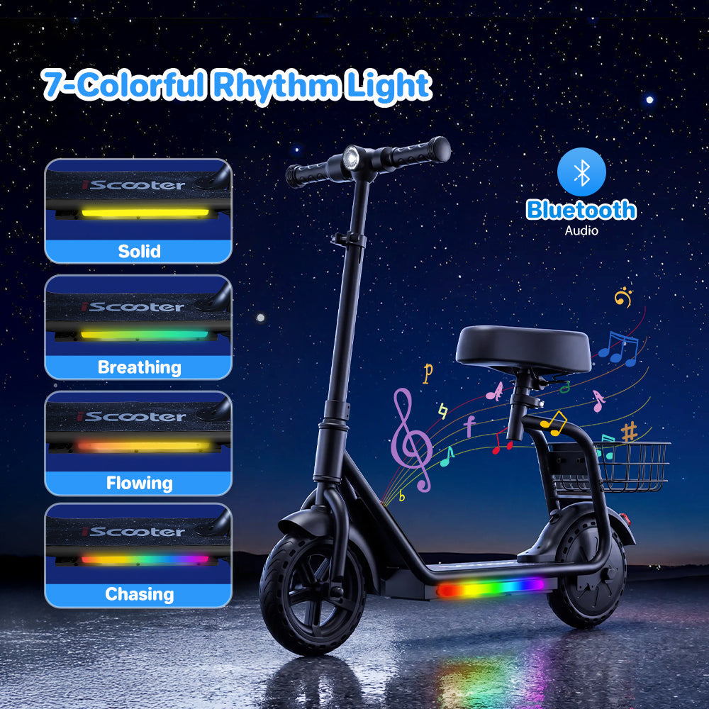 iScooter iK7 2-in-1 Kids' Electric Scooter — Motor and speed