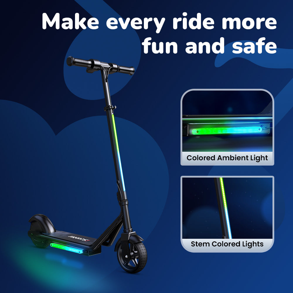 iScooter iK3 Pro Kids' Electric Scooter — Lights, display and app