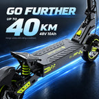 isinwheel D1 range up to 40 km with 48 V 10 Ah battery