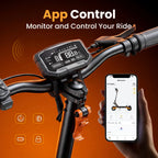 isinwheel GT1 Dual handlebar display and isinwheel app control