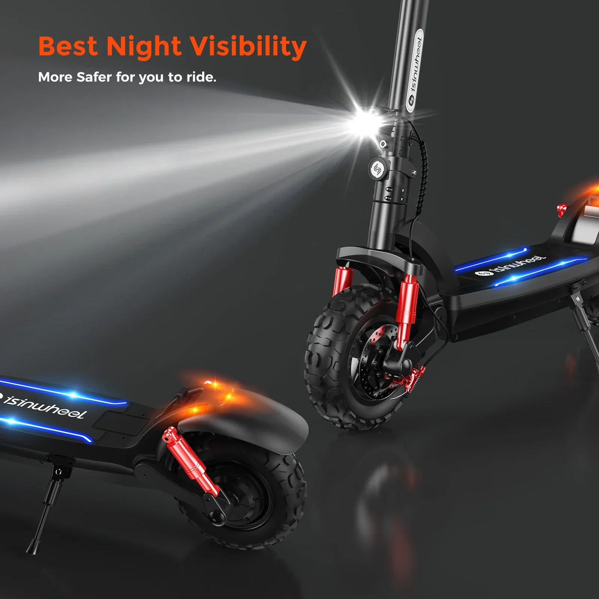 isinwheel GT2 Off-Road Electric Scooter — Black