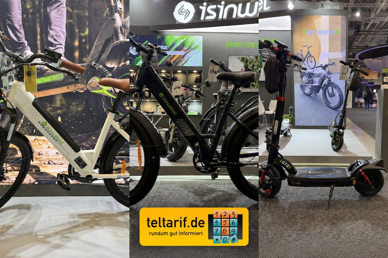 Vélos électriques isinwheel sur le stand de l’IFA 2026, image de teltarif.de