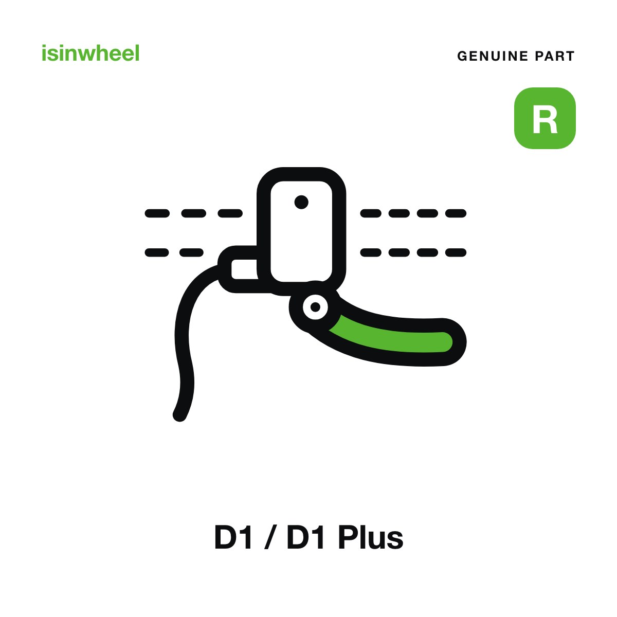 Genuine isinwheel Brake Lever, Right for the D1 / D1 Plus