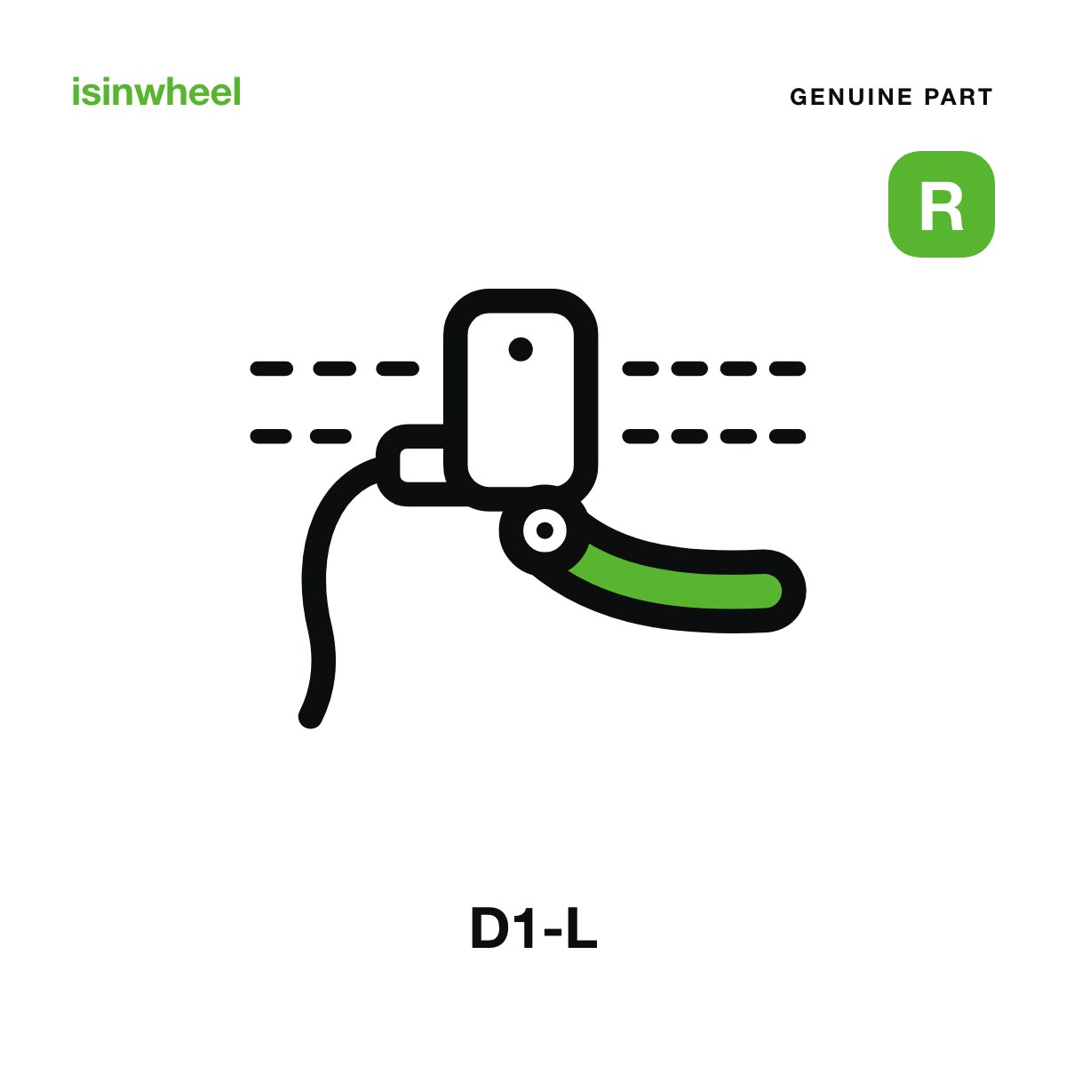 Genuine isinwheel Brake Lever, Right for the D1-L