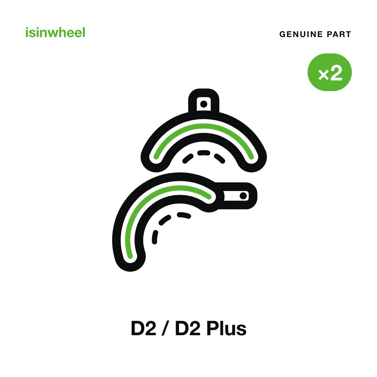 Genuine isinwheel Mudguards, Front and Rear for the D2 / D2 Plus