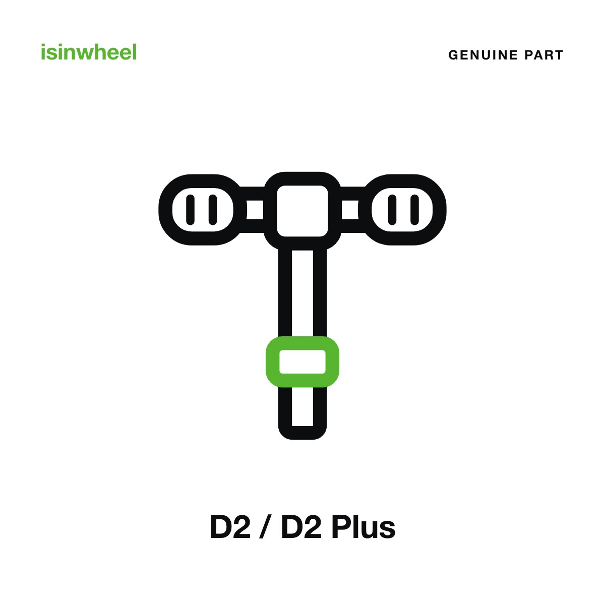 Genuine isinwheel T-Bar Stem (Steering Pole) for the D2 / D2 Plus