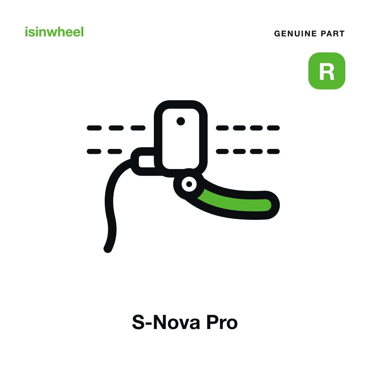 Genuine isinwheel Brake Lever, Right for the S-Nova Pro